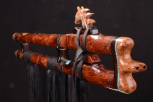 Honduran Rosewood Burl Native American Flute, Minor, Low F-4, #G17Ja